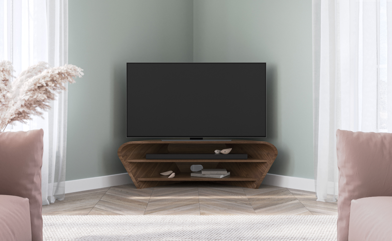 Corner discount entertainment system