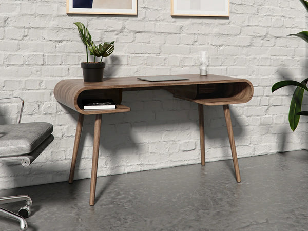 Loopy Desk Double, Walnut Natural