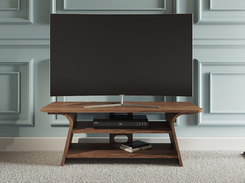 Medium 125cm, Walnut Natural, shown with 50" TV