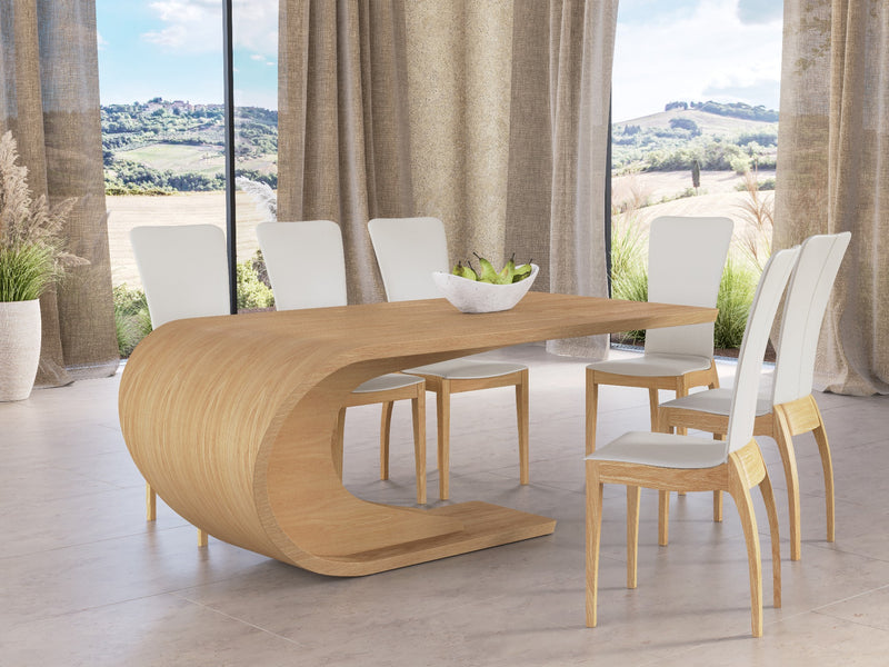 Crest dining table, Oak Natural, Seats 7