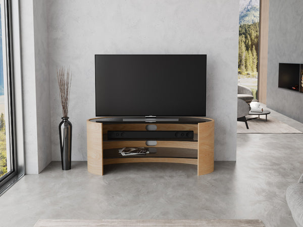 Medium 125cm, Oak Natural, Shown with 50" TV