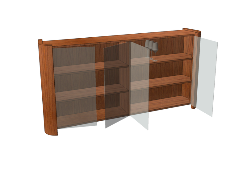 Quote - TS2134  Serpent style bespoke display cabinet
