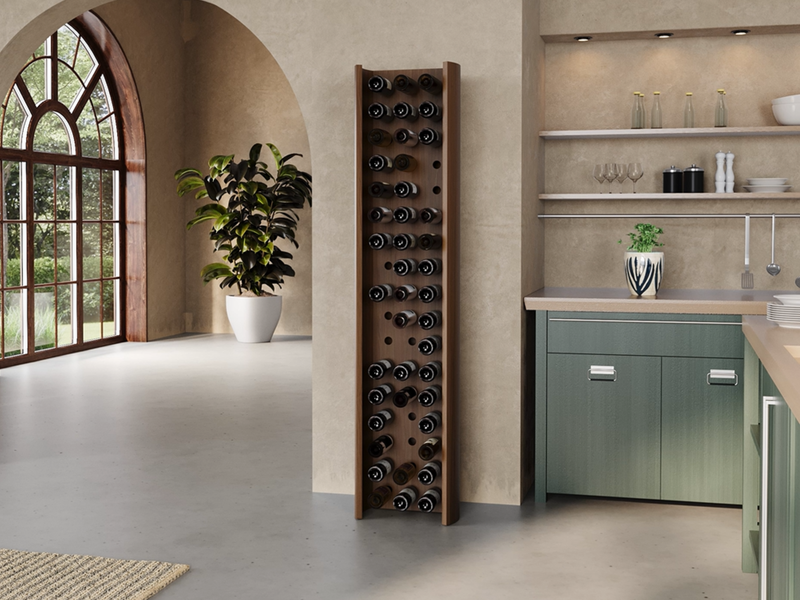 Orbit Wine Rack, Full Height, Walnut Natural
