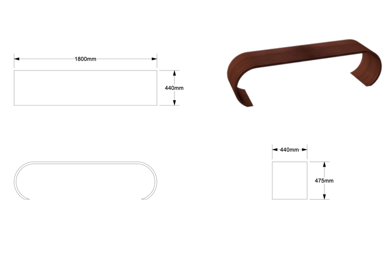 Quote - TS2137  Bespoke Swirl style bench 180cm