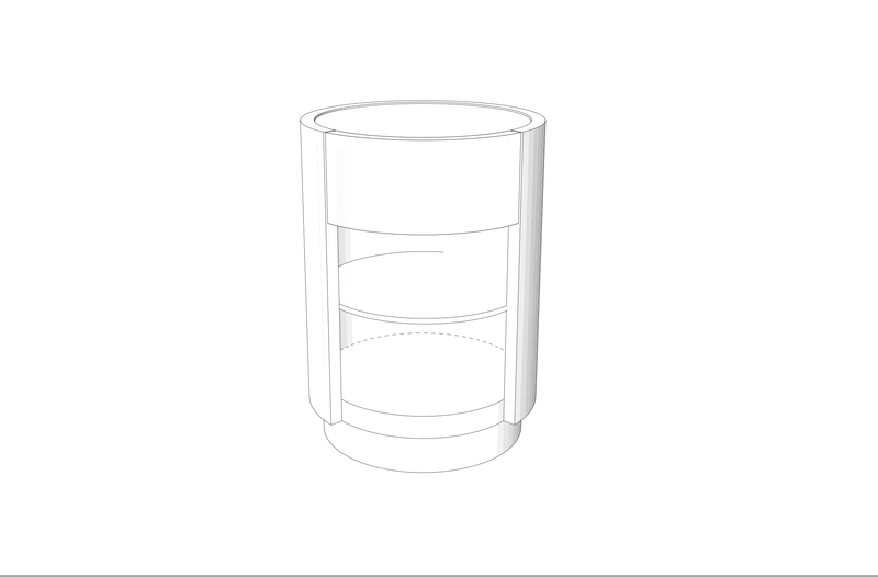 Quote - TS2127  7cm Height extension for Orbit bedside tables. For 2x tables.
