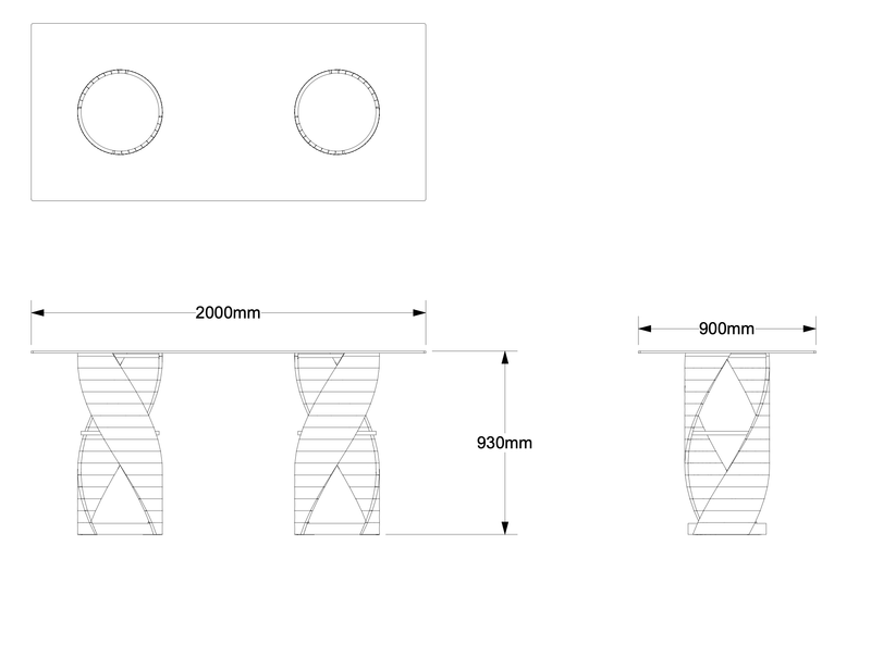 Quote - TS2097  Bespoke DNA design Bar table