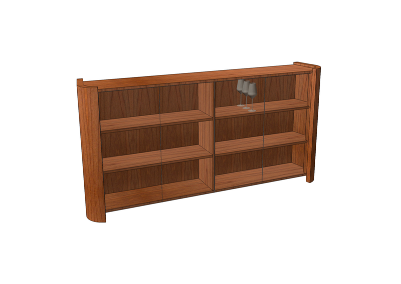 Quote - TS2134  Serpent style bespoke display cabinet