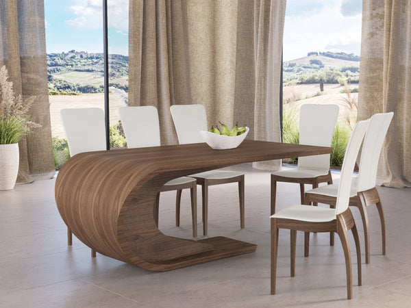 Crest dining table, Walnut Natural, Seats 7