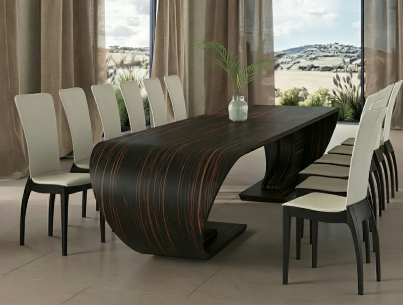 360cm, Ebony Earth, Seats 12. 