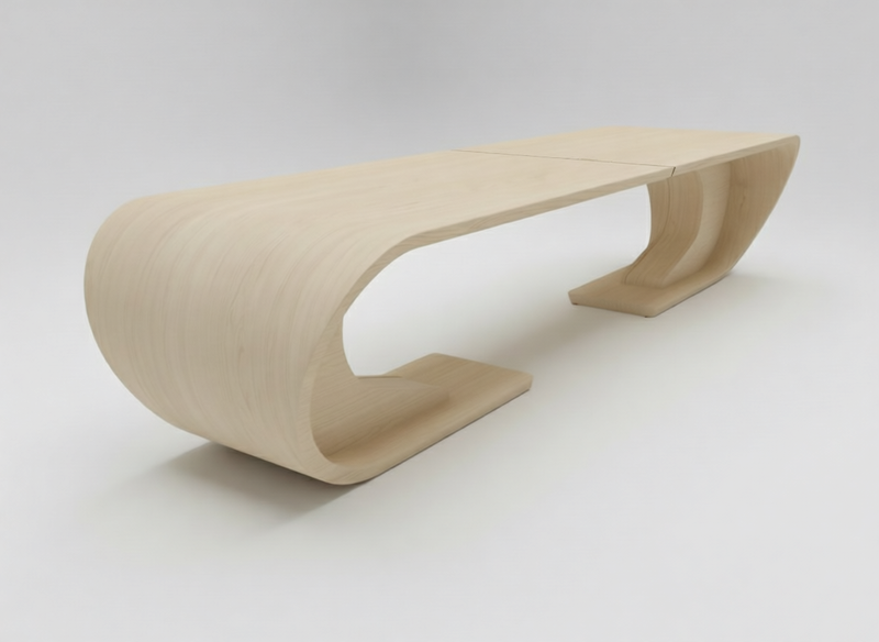 360cm, Sycamore Natural, Seats 12. 
