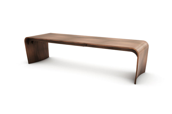 Curl extending dining table, Walnut Natural 300cm - 400m