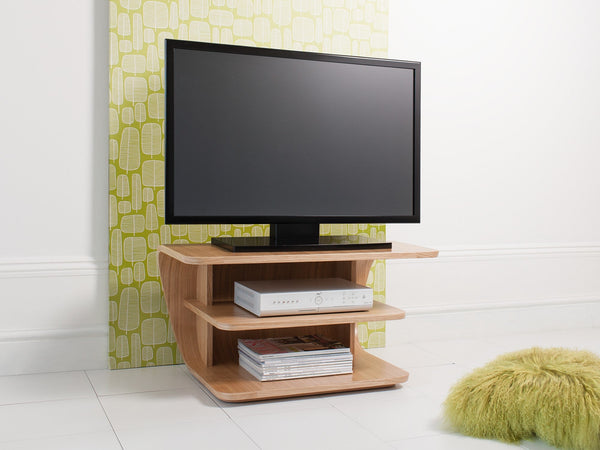 Drift Media Unit, Oak Natural, shown with 42" TV