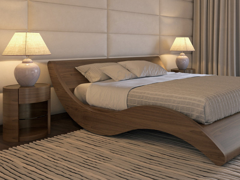 Dune Bed, Walnut Natural