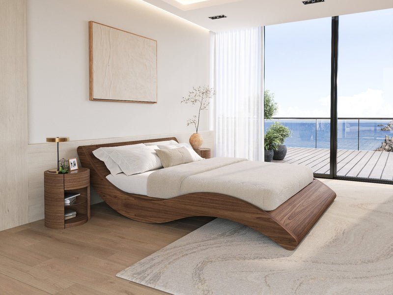 Dune Bed, Walnut Natural