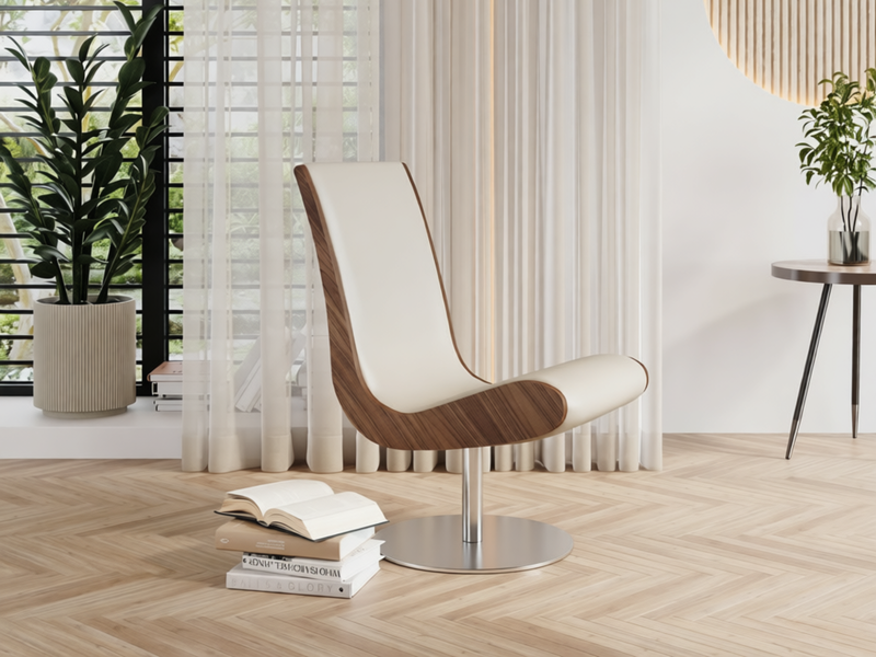 Elan Lounge Chair - Walnut Natural