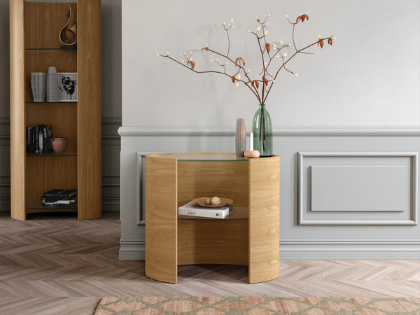 Ellipse Console Table, Oak Natural