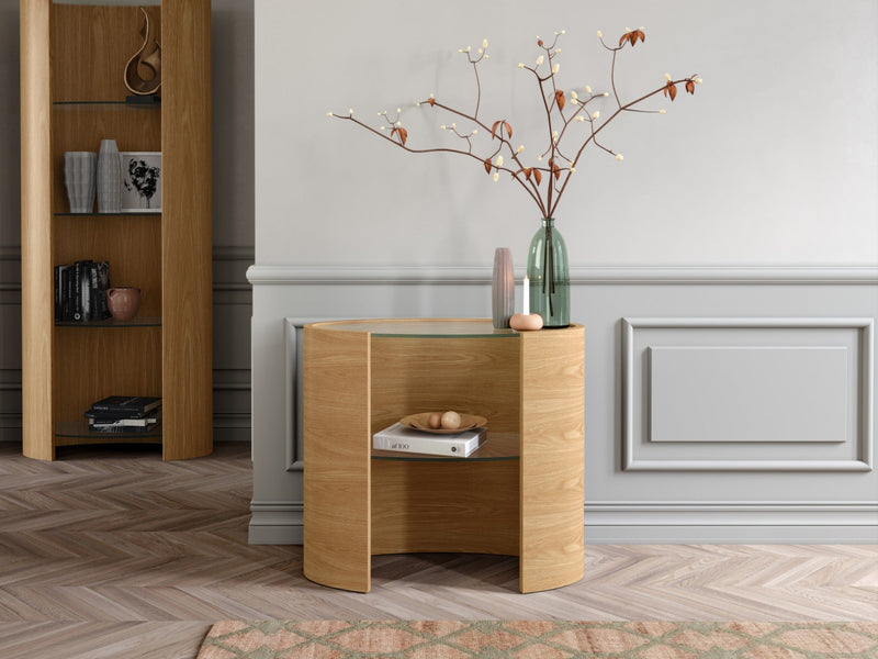 Ellipse Console Table, Oak Natural