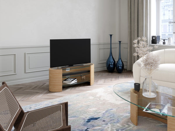 Medium 112cm, Oak Natural, Shown with 48" TV