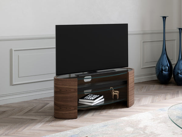 Medium 112cm, Walnut Natural, Shown with 48" TV