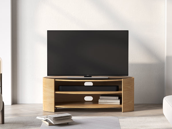 Medium 125cm, Oak Natural, Shown with 50" TV