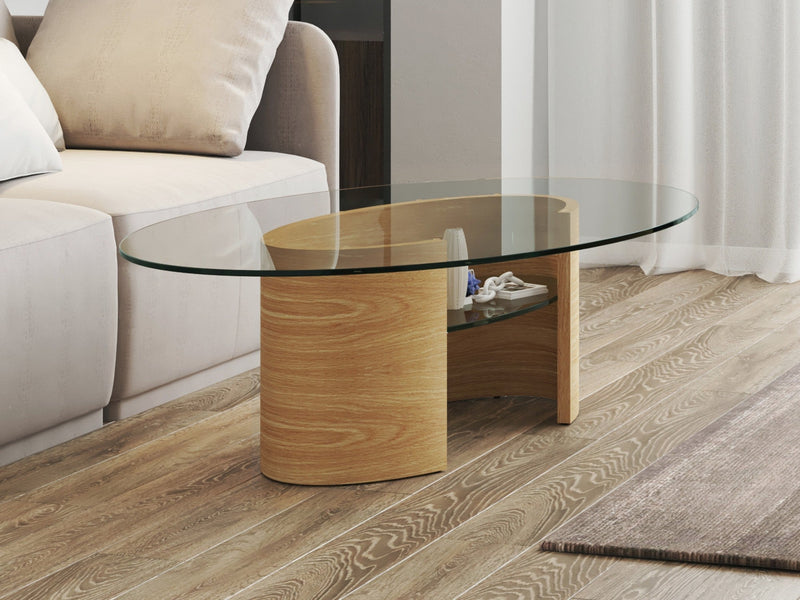 Ellipse Coffee Table, Oak Natural