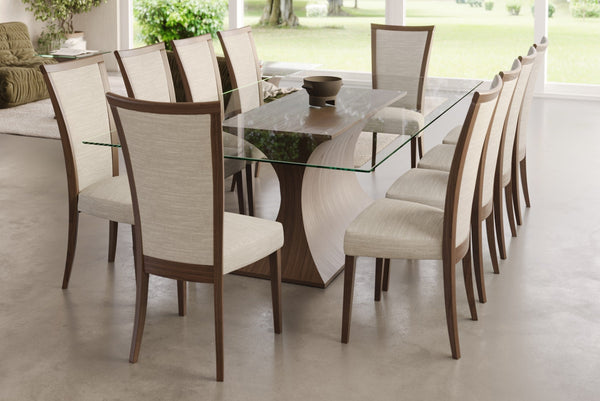 Large 240 x 130cm, Walnut Natural, seats 10
