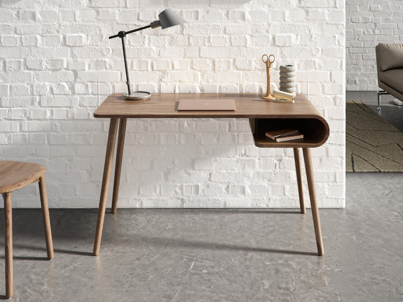 Loopy Desk Single, Walnut Natural