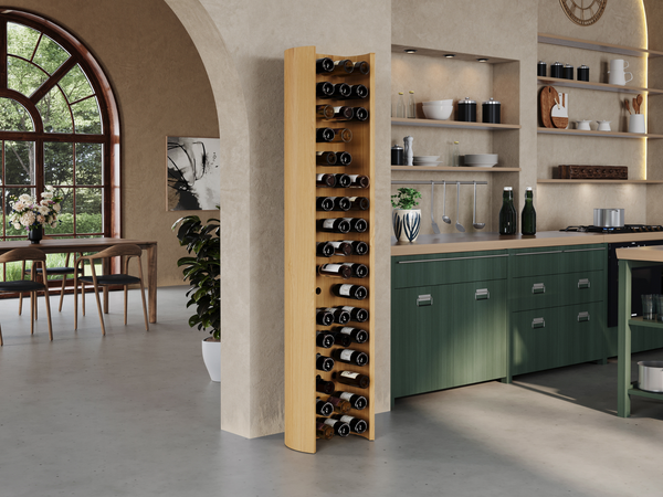 Orbit Wine Rack, Full Height, Oak Natural