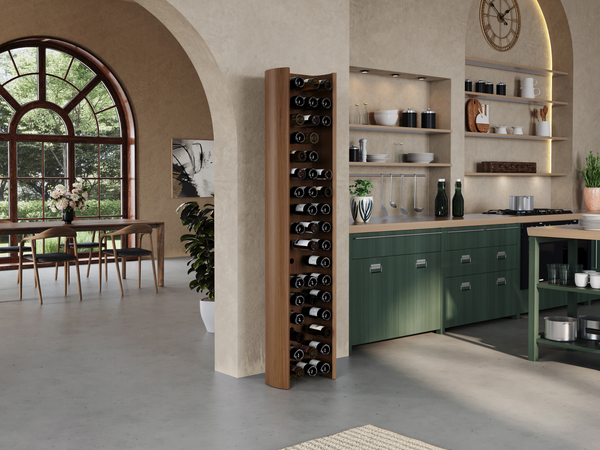 Orbit Wine Rack, Full Height, Walnut Natural