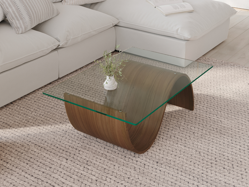 Quote - JTA320  Pulse coffee table, With Smoked glass (1000x500mm)