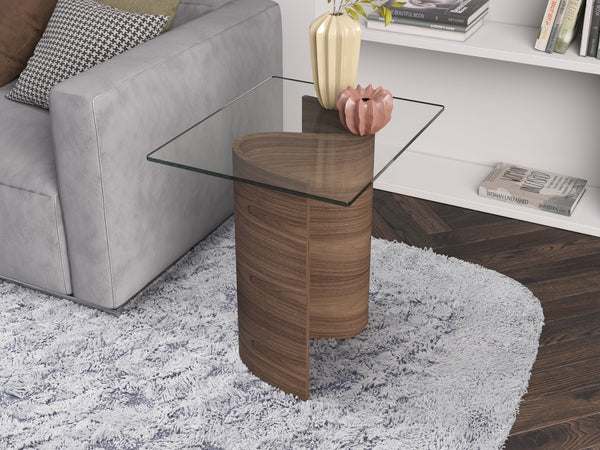 Pulse lamp table, Walnut Natural