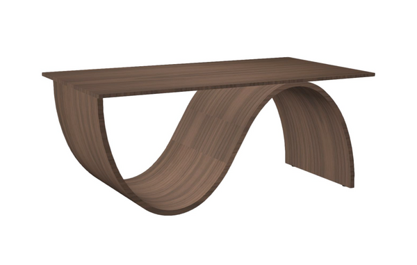 Quote - RTC377  Pulse Coffee table Bespoke wooden top 94cm x 45cm - Bespoke Size base 90cm x 35cm