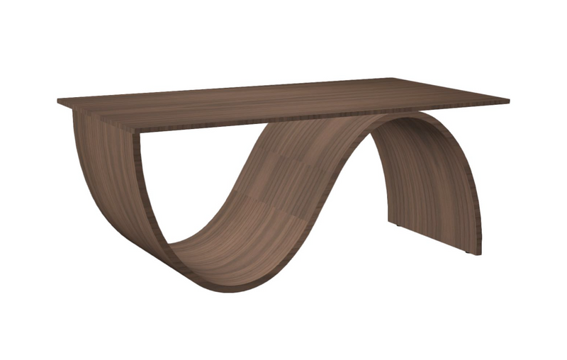 Quote - RTC377  Pulse Coffee table Bespoke wooden top 94cm x 45cm - Bespoke Size base 90cm x 35cm