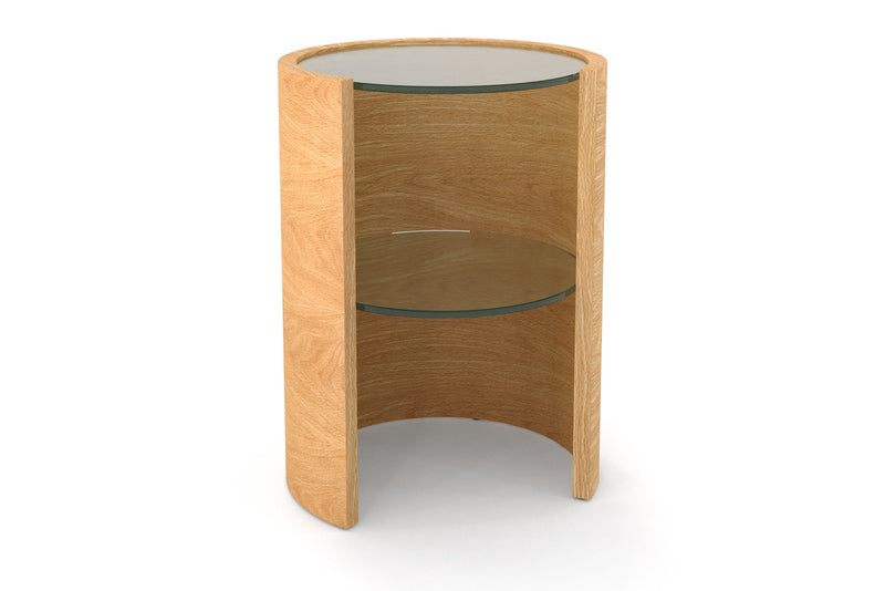 Orbit bedside Table, walnut Natural