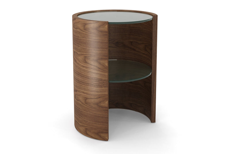 Orbit bedside Table, walnut Natural