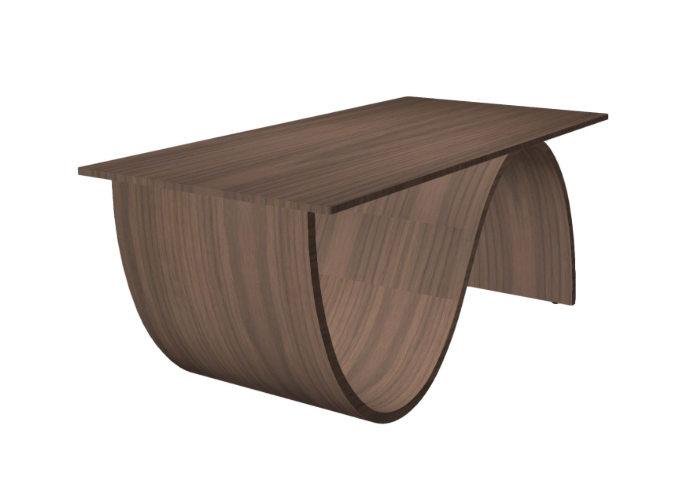 Quote - RTC377  Pulse Coffee table Bespoke wooden top 94cm x 45cm - Bespoke Size base 90cm x 35cm