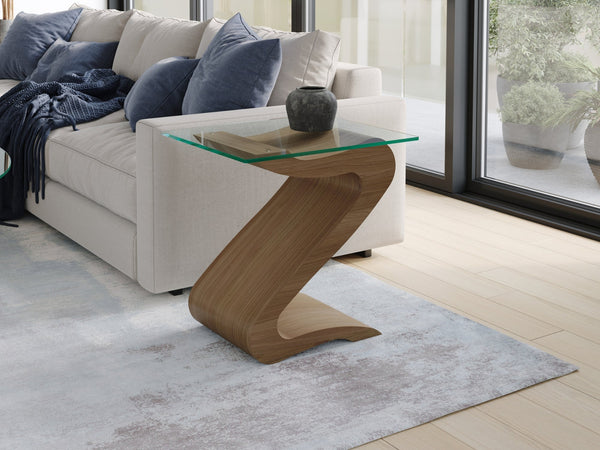 Serpent Lamp table Walnut, Clearance
