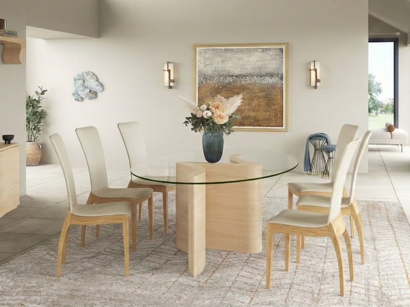 Medium 200 x 120cm, Sycamore Natural, seats 8