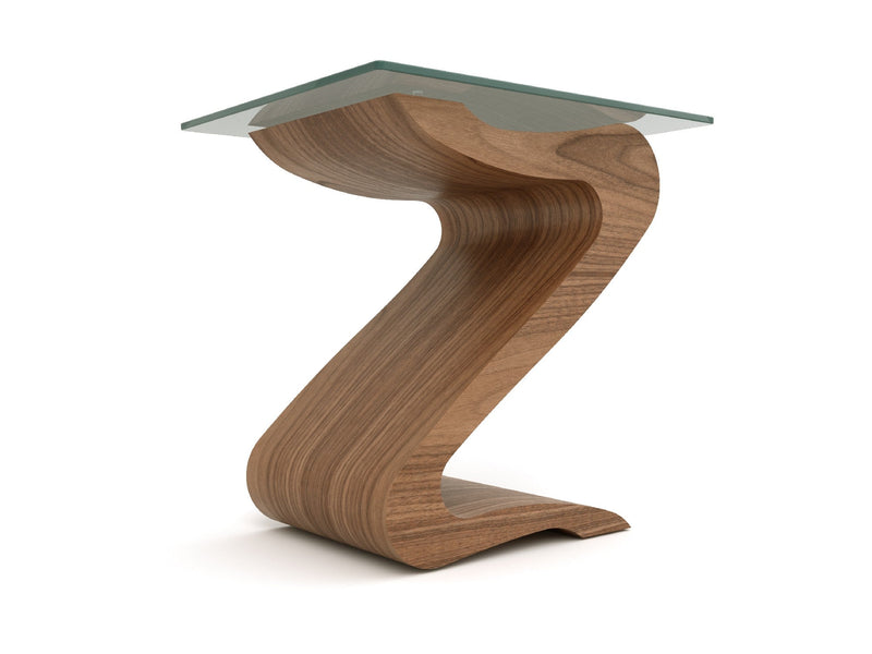 Serpent lamp table, Walnut Natural