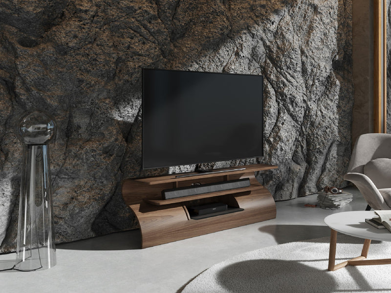 Large, Walnut Natural, shown with 60" TV