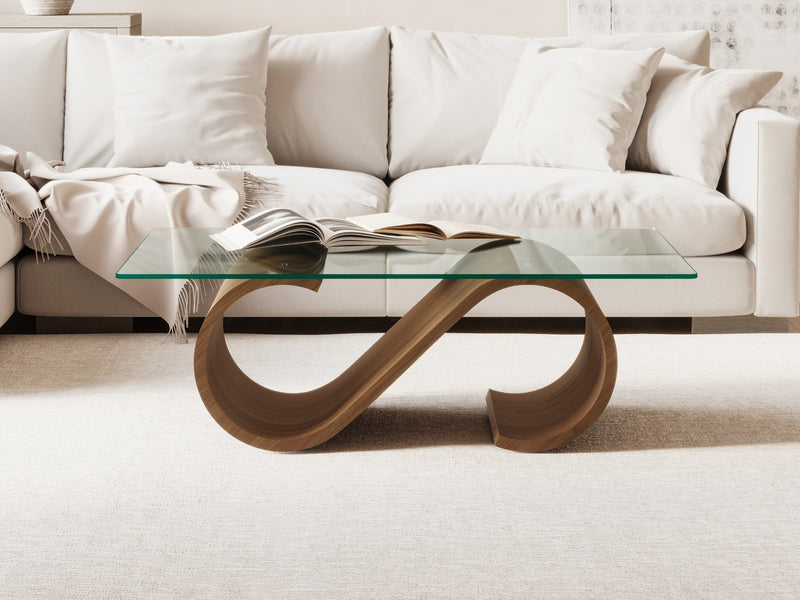 Swirl Coffee Table, Walnut Natural