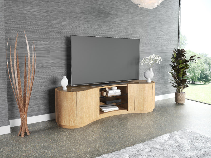 Large, Oak Natural, shown with 60” TV