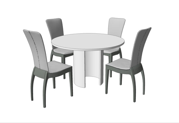 TS2159 Saturn Dining table 120cm Bespoke wooden Top