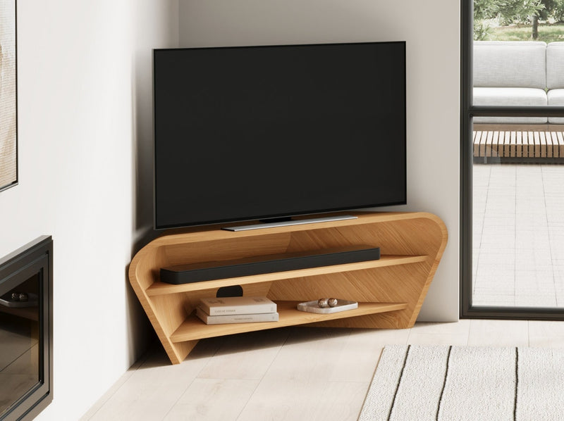 Oak Natural, shown with 55” TV