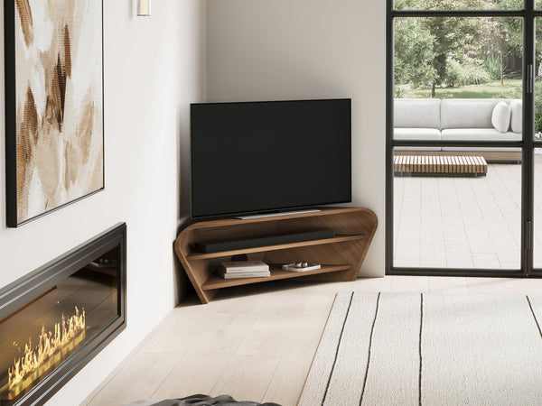 Walnut Natural, shown with 55” TV