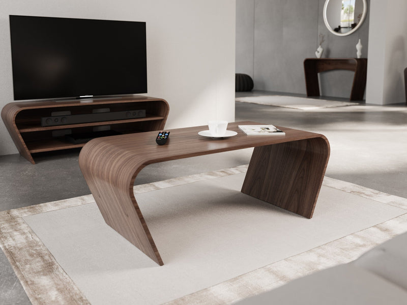 Devis - LS0435 Table basse conique sur mesure avec étagère, 140 cm x 50 cm