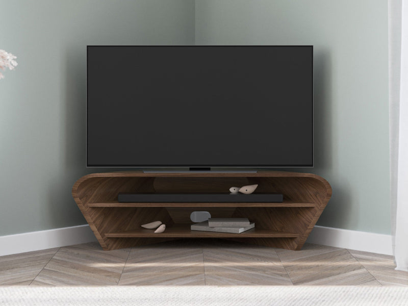 Walnut Natural, shown with 55” TV