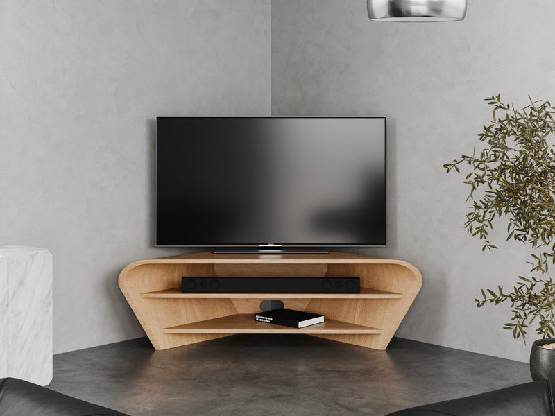 Oak Natural, shown with 55” TV