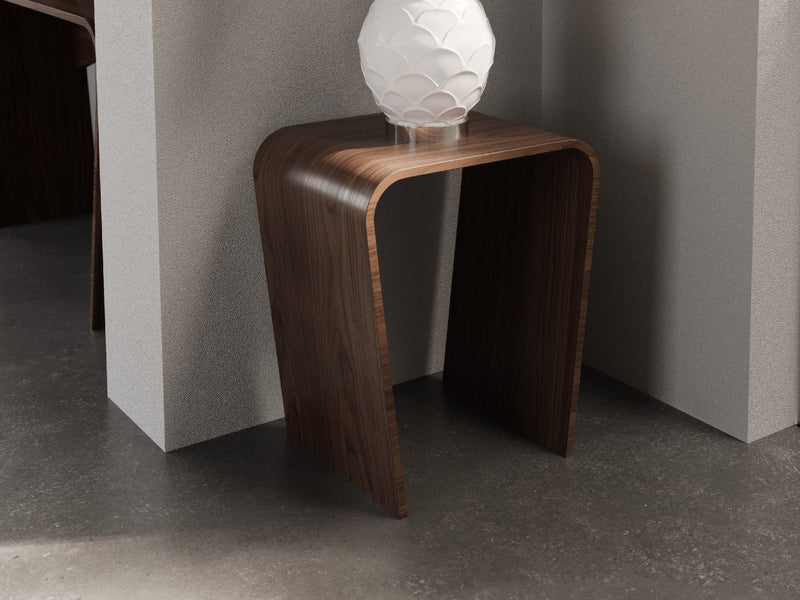 Taper lamp table, Walnut Natural