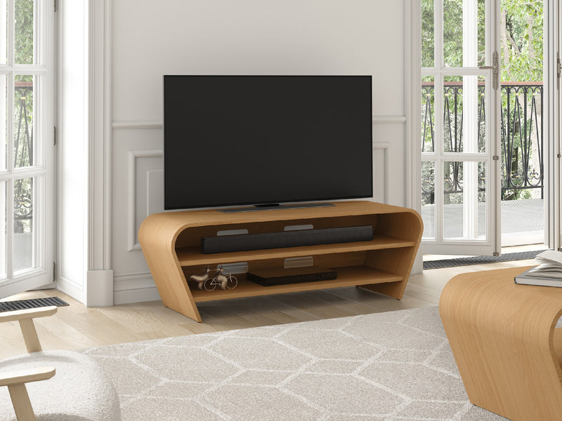 Medium 125cm, Oak Natural, shown with 50" TV